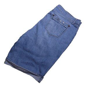 Gitano Bermuda Womens Jean Shorts Plus 24 Light Wash Bling Cuffed Stretch